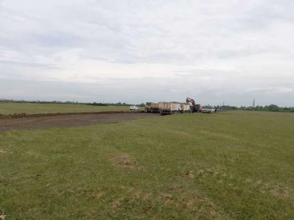Lucrări la construcţia centurii Timişoara-sud FOTO DRDP