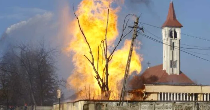 Sibiu: O conductă de gaz a explodat
