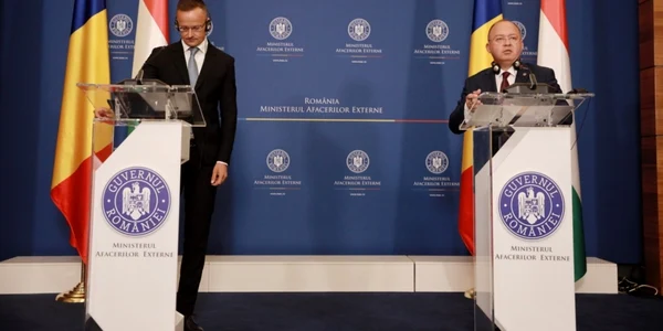 Bogdan Aurescu si Peter Szijjarto FOTO Facebook MAE