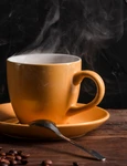 hot coffee cup with spoon plate jpg
