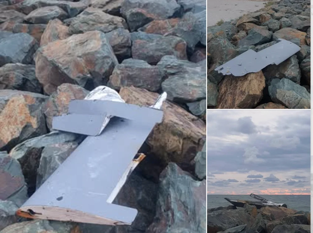 Fragmentul de dronă a fost observat în cursul dimineții