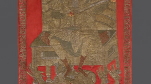 Stindardul liturgic al lui Ştefan cel Mare, expus la MNIR png
