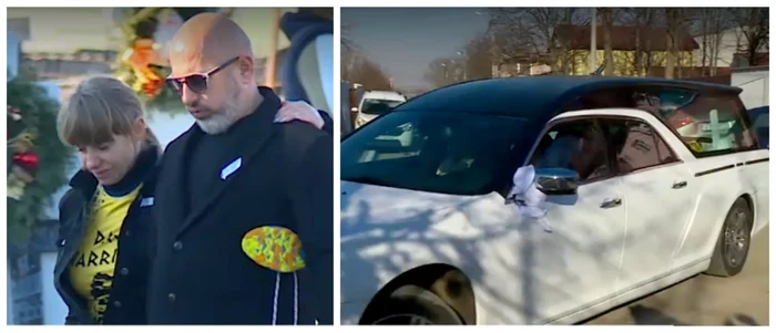 Cornel Dinicu patronul de la Ferma Dacilor la înmormântarea fiului său