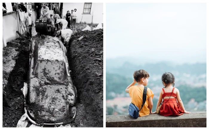 Doi copii au găsit un Ferrari îngropat în pământ / foto: Colaj Atlas Geografic-Pixabay