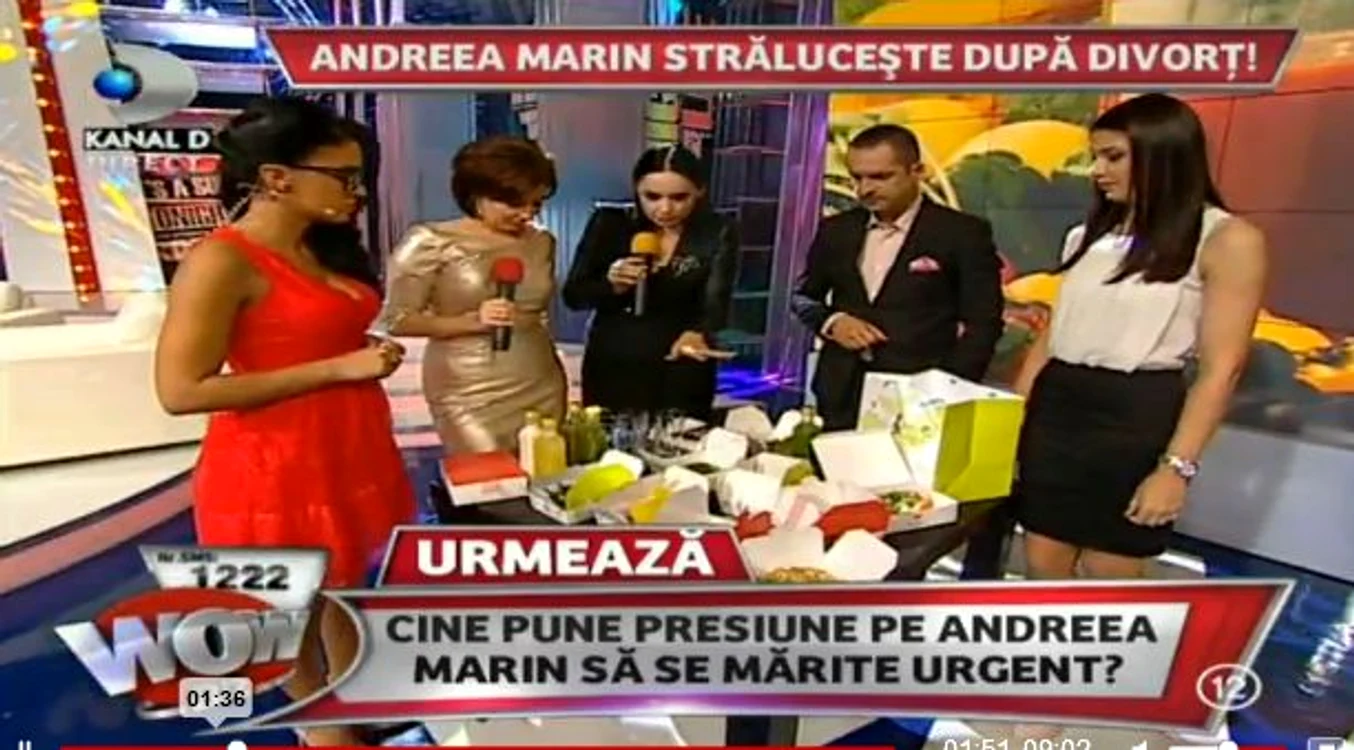 Andreea Marin şi Raluca Iliescu au prezentat în direct produsele de detoxifiere (captură: Kanal D)