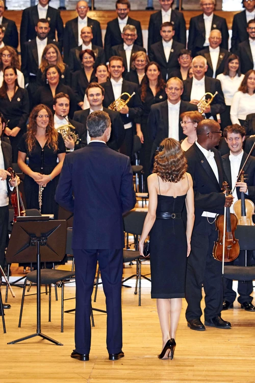 QueenLetizia and KingFelipe during the concert for the 25th Princess Asturias awards at the auditorio palace de Congresos in Oviedo jpeg
