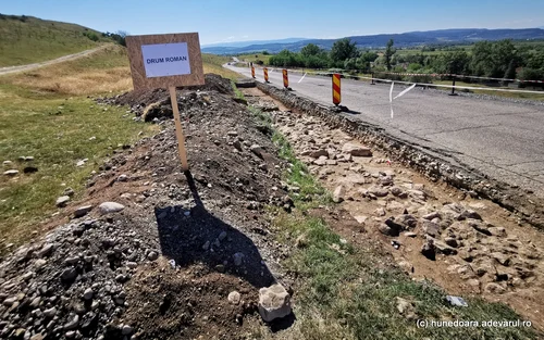 Drum roman pe valea Mureșului, la Măgura Uroiului. Foto: Daniel Guță