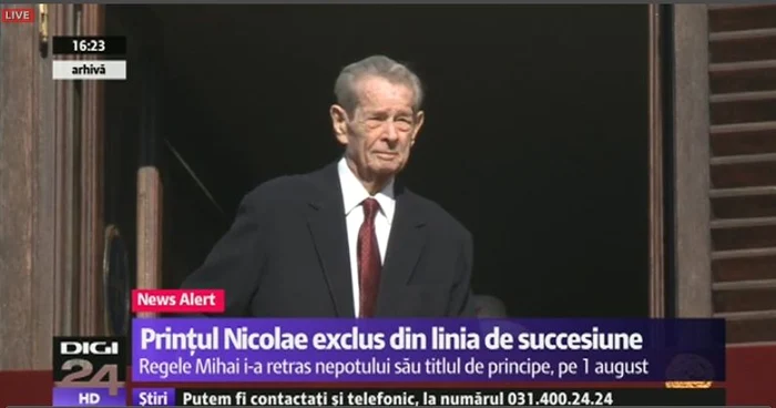 Regele Mihai I a decis excluderea Prinţului Nicolae