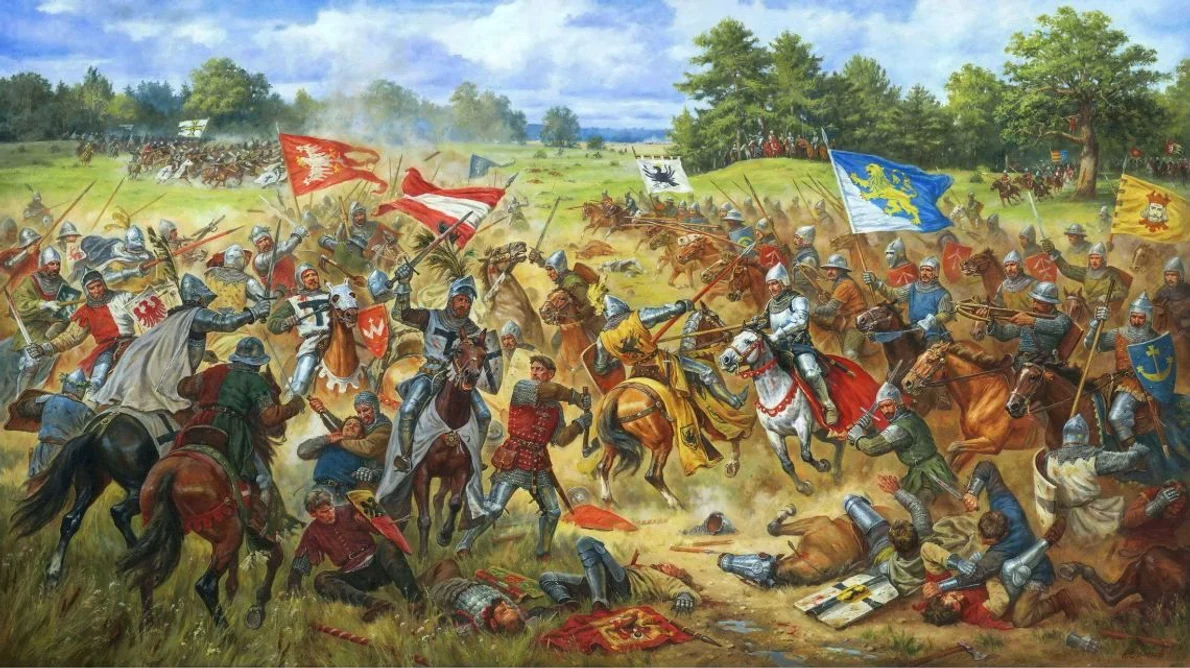 Calendar 15 iulie: 1410   Bătălia de la Grunwald: Cavalerii teutoni au fost învinși de forțele unite ale polonilor și lituanienilor jpeg