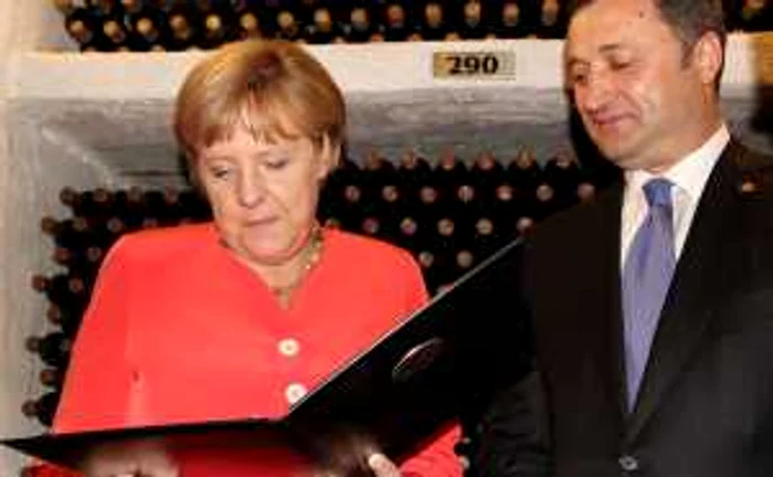 Angela Merkel şi Vlad Filat la Cricova