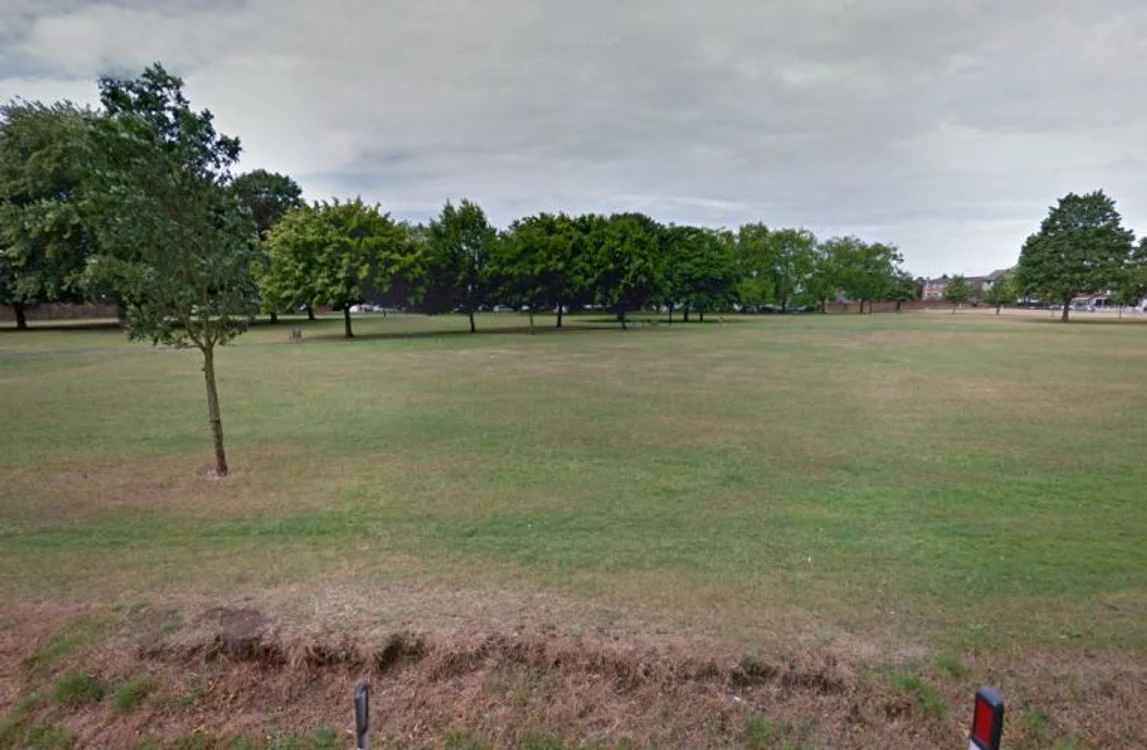 
    Cei doi îndrăgostiți nu s-au sfiit de cei care se plimbau prin parcFoto: Google Maps  