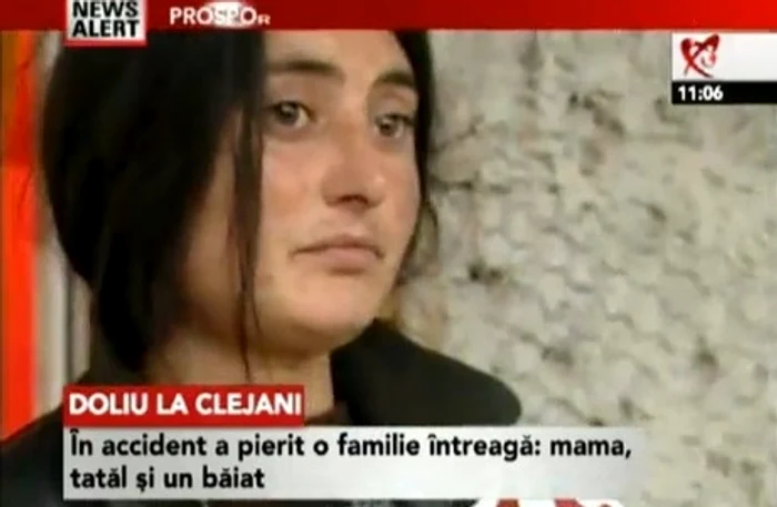 Rudele victimelor din Clejani sunt în stare de şoc (captură Realitatea.net)