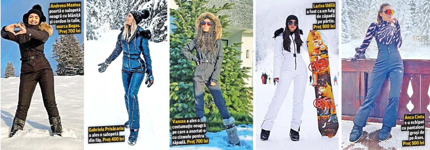 
    Andreea Bănică și fiica ei au purtat costume de schi cumpărate din străinătate   