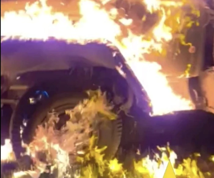 Camioane autoincendiate FOTO: Telegram/Atesh