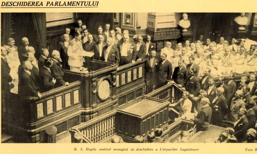 Discursul regelui Carol al II-lea la deschiderea lucrărilor Parlamentului (© Facebook / Institutul de Studii Sud-Est Europene)