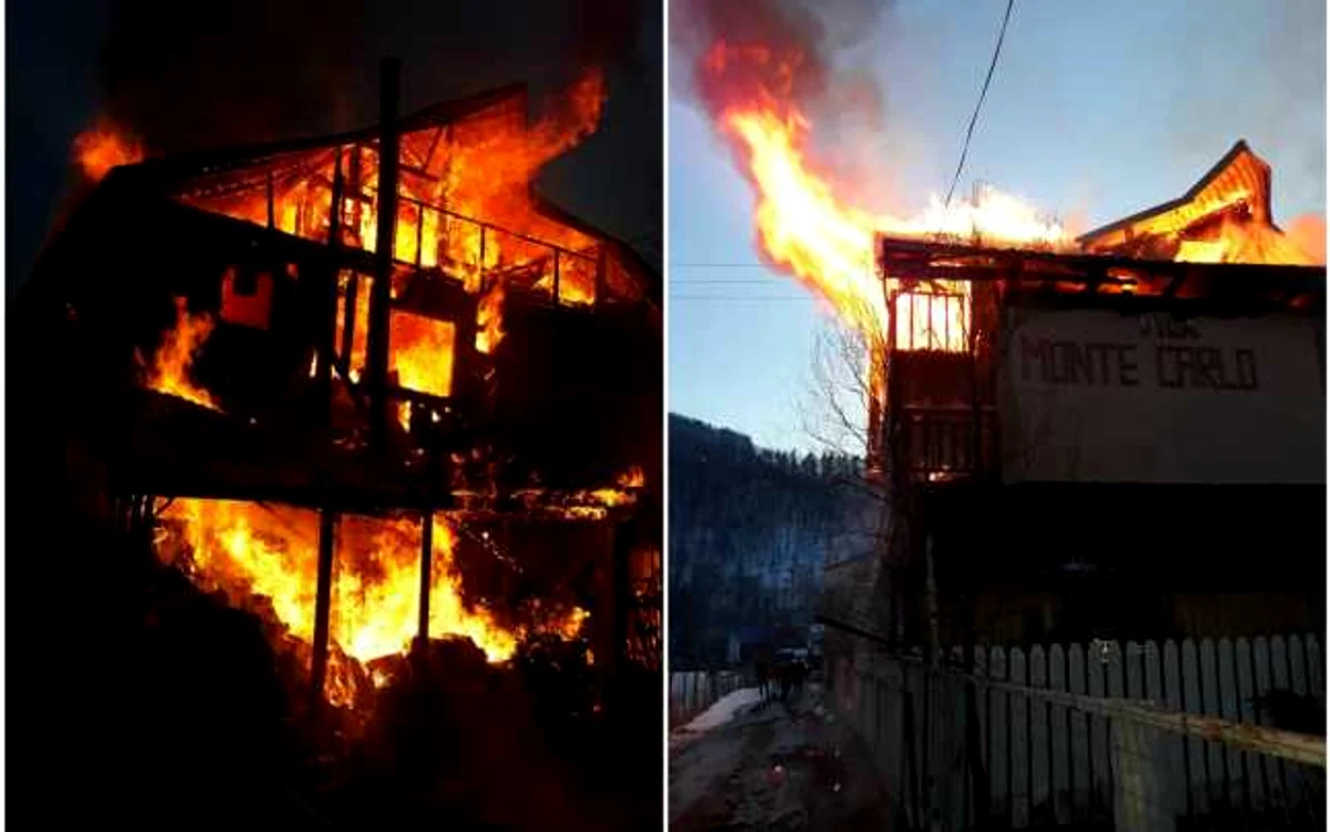 Incendiu la pensiunea Monte Carlo de la Lepşa