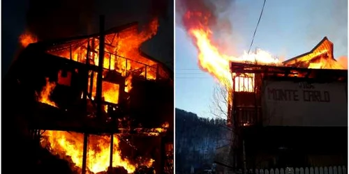 Incendiu la pensiunea Monte Carlo de la Lepşa