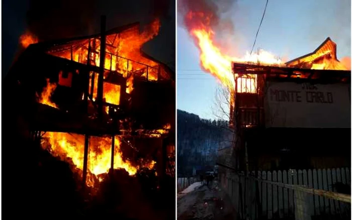 Incendiu la pensiunea Monte Carlo de la Lepşa