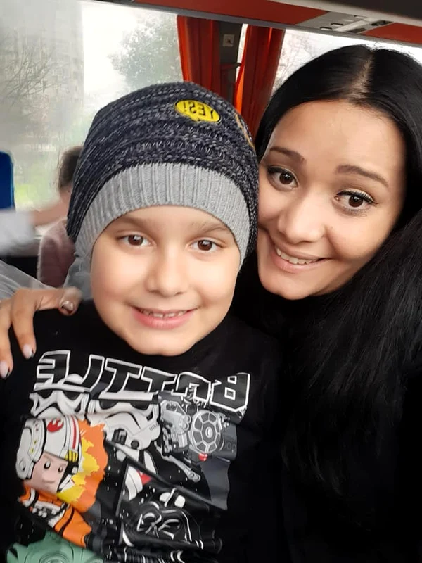 Jesica Zamfir și fiul ei 