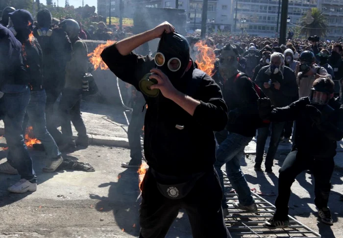 Protestele din Grecia în imagini