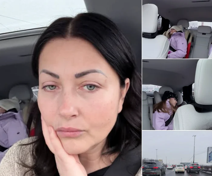 Gabriela Cristea își duce copiii la școală - Foto: Facebook