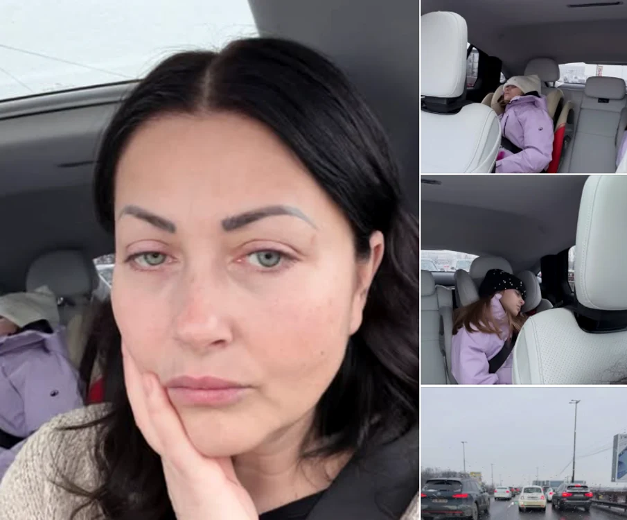 Gabriela Cristea își duce copiii la școală - Foto: Facebook