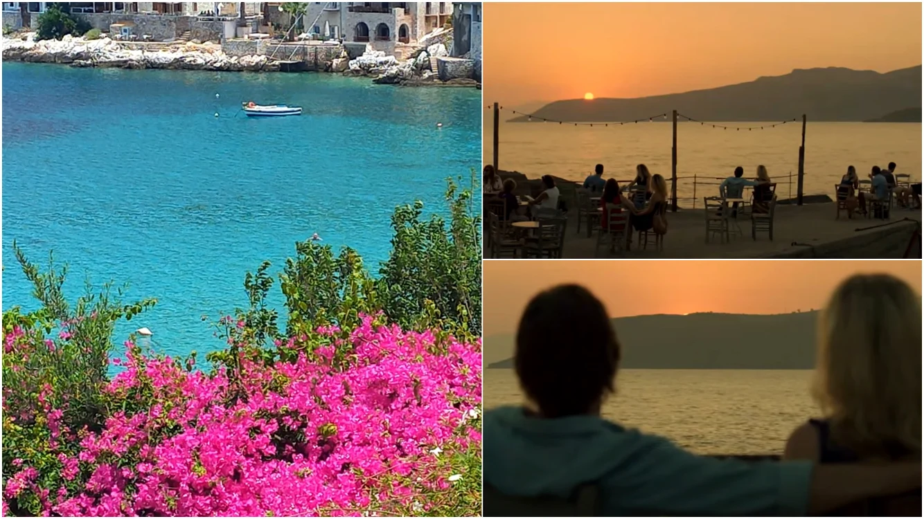 Stațiunea superbă din Grecia devenită celebră după film faimos. Foto: colaj/captură