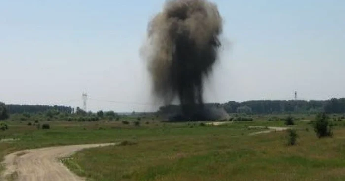 Muniţia a fost distrusă în mod controlat
