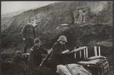 Soldați români în timpul luptelor de pe Frontul de Est 
