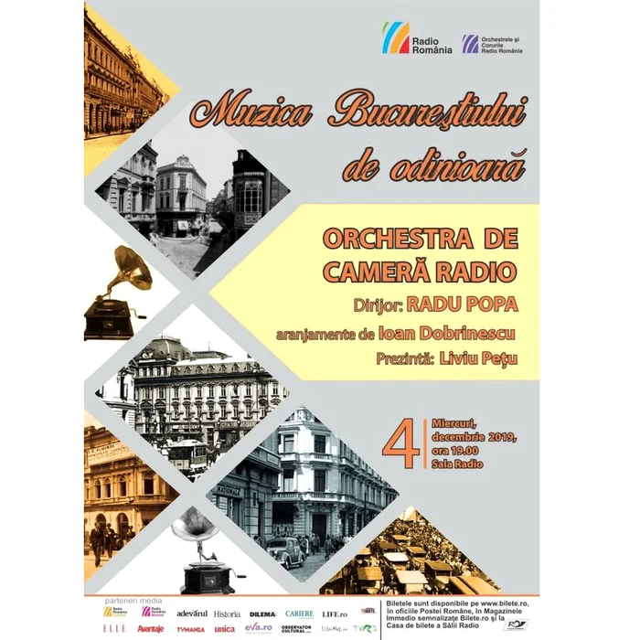 Muzica Bucureştiului de odinioară, la Sala Radio jpeg