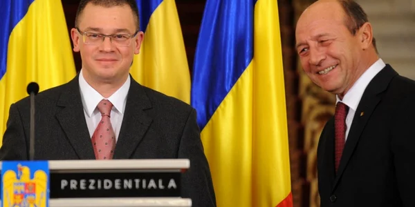 Mihai-Răzvan Ungureanu Traian Băsescu FOTO AFP