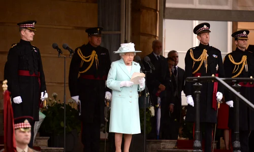 The Queen Presents New Colours To The Scots Guards jpeg