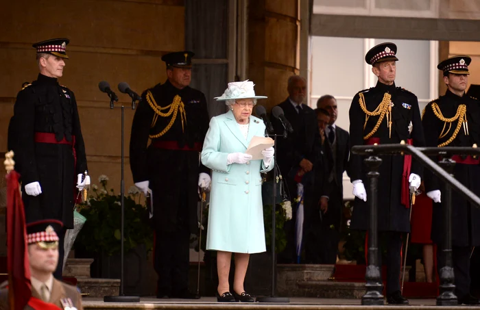 The Queen Presents New Colours To The Scots Guards jpeg