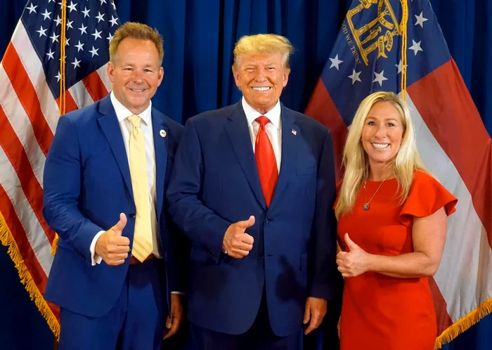 Brian Glenn, alături de Donald Trump și Marjorie Taylor Greene FOTO: FB