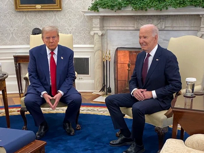 Trump a fost primit la Casa Albă de Biden/FOTO: X @PopBase