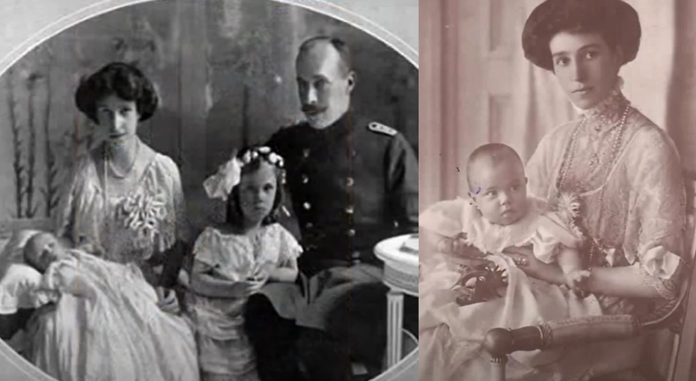 Prințesa Marie Eleonore alături de părinții ei / foto: colaj captură video