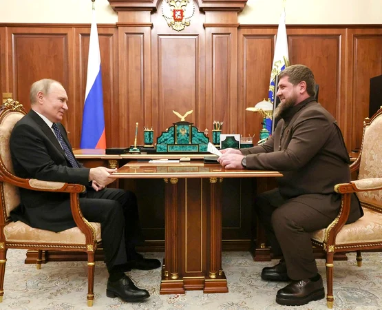 Vladimir Putin și Ramzan Kadîrov FOTO Profimedia