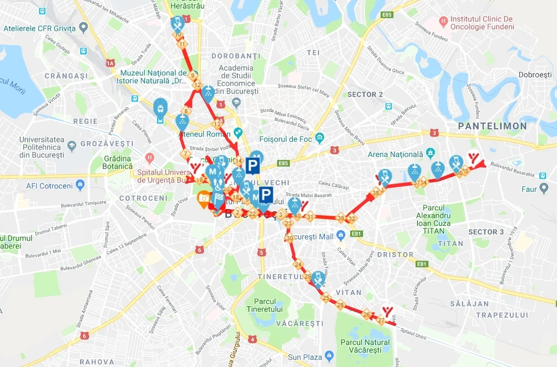 Traseul Maratonului Internațional București 2018