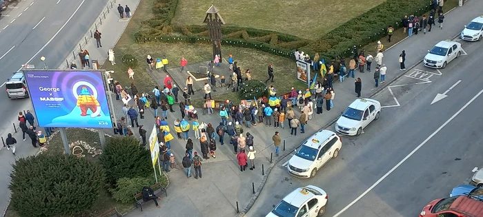 Refugiații ucraineni au marcat nu an de război la Brașov FOTO Ioan Buciumar