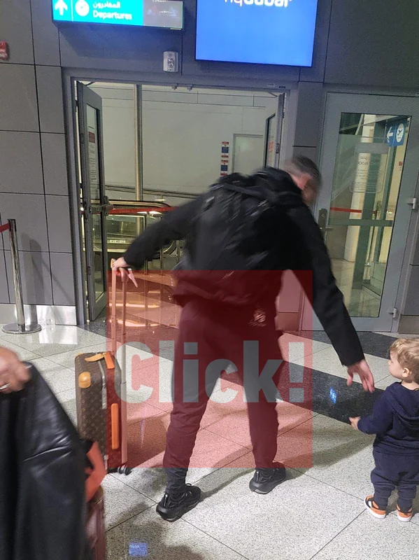 Reghecampf se luptă cu valizele și cu copiii la aeroport sursa Click!