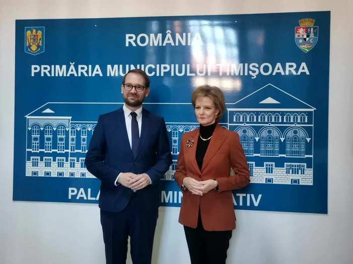 Majestatea sa Margareta și primarul Dominic Fritz FOTO Ștefan Both