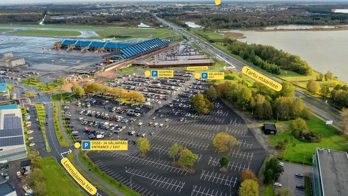 Parcarea aeroportului din Tallinn FOTO Airport EE
