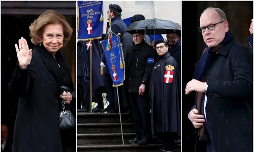 Regina Sofia si Printul Albert de Monaco la inmormantarea Printului Vittorio Emanuele de Savoia Getty Images jpg