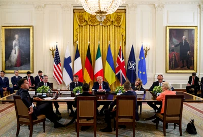 Donald Trump s-a întâlnit cu liderii europeni la Casa Albă (© x.com / The White House)