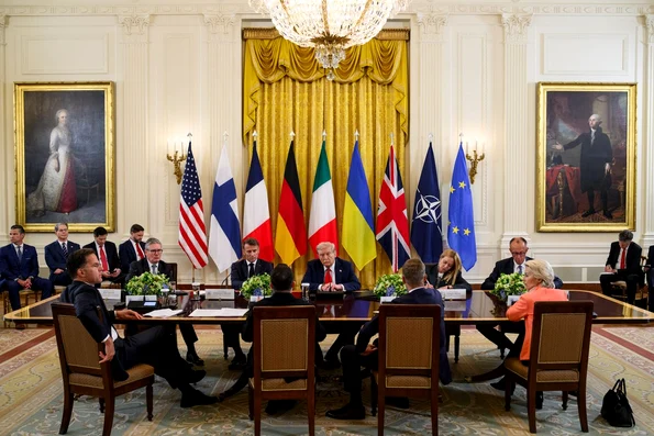 Donald Trump s-a întâlnit cu liderii europeni la Casa Albă (© x.com / The White House)