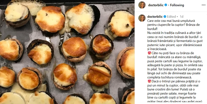 Postarea de pe Instagram a Mihaelei Bilic 