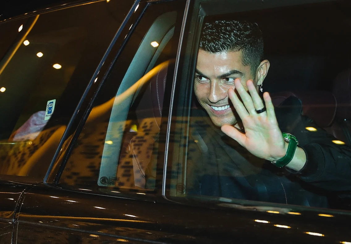 Cristiano Ronaldo sosește în Riyadh la clubul Al Nassr pe 03 ianuarie 2023 în Arabia Saudită  FOTO Profimedia (2) jpg