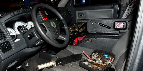 Barbat arestat la Washington avand o maceta in masina FOTO Twitter @CapitolPolice