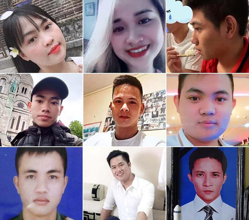 Câțiva dintre tinerii care și-au găsit sfârșitul în camionul groazei