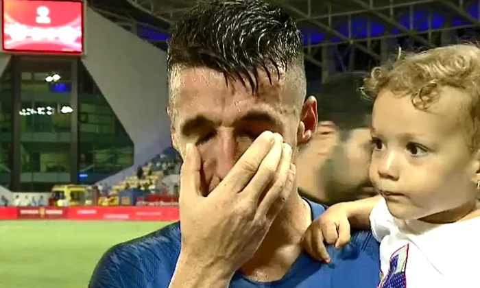 Andrei Artean, în lacrimi după circul de la Craiova. Captură DigiSport